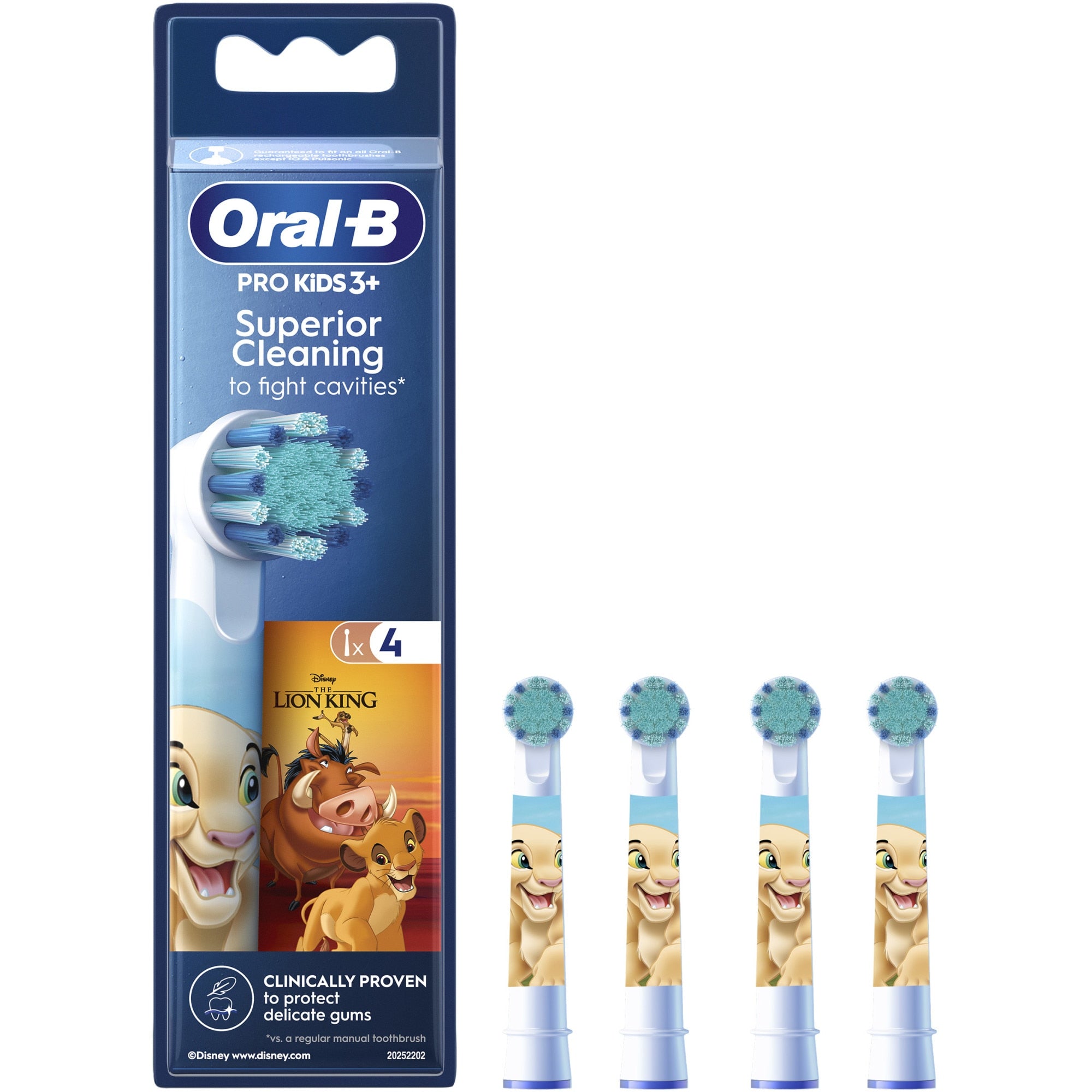 Rezerve periuta de dinti electrica pentru copii Oral-B Pro Kids Lion King, 4 buc