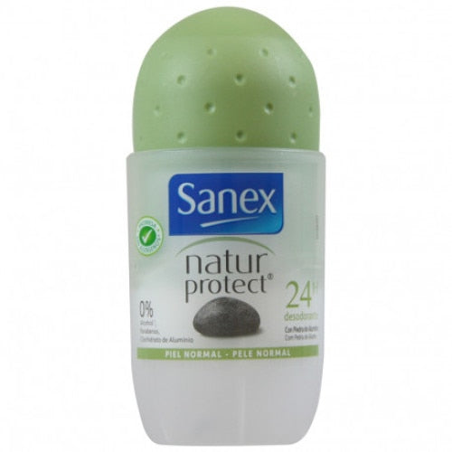 Deodorant antiperspirant roll-on Sanex Nature Protect, 0% Alcool, piele normala, 24 Ore, 50 ml