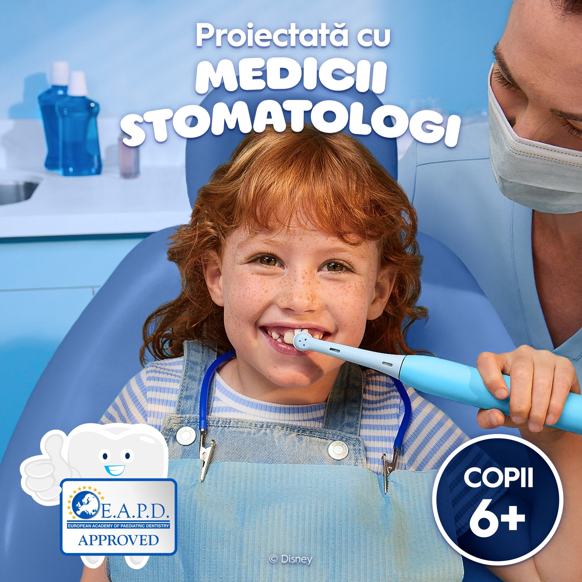 Rezerve periuta de dinti electrica Oral-B iO Kids Disney Stitch, pentru copii cu varsta peste 6 Ani, 4 bucati
