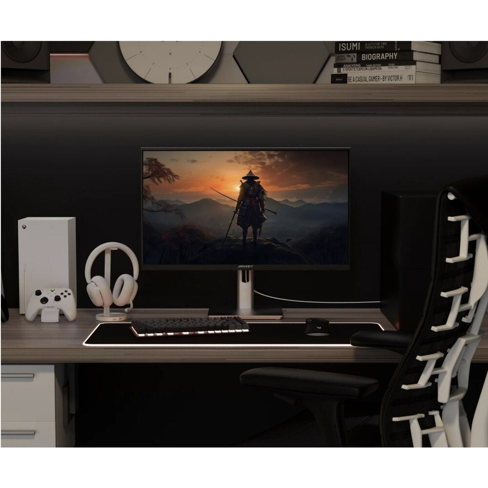Monitor Gaming IPS LED JAPANNEXT 24.5" JN-IPS245G320F-HSP, Full HD 1920 x 1080, HDMI, DisplayPort, Boxe, Pivot, 320 Hz, 1 ms Negru/Argintiu