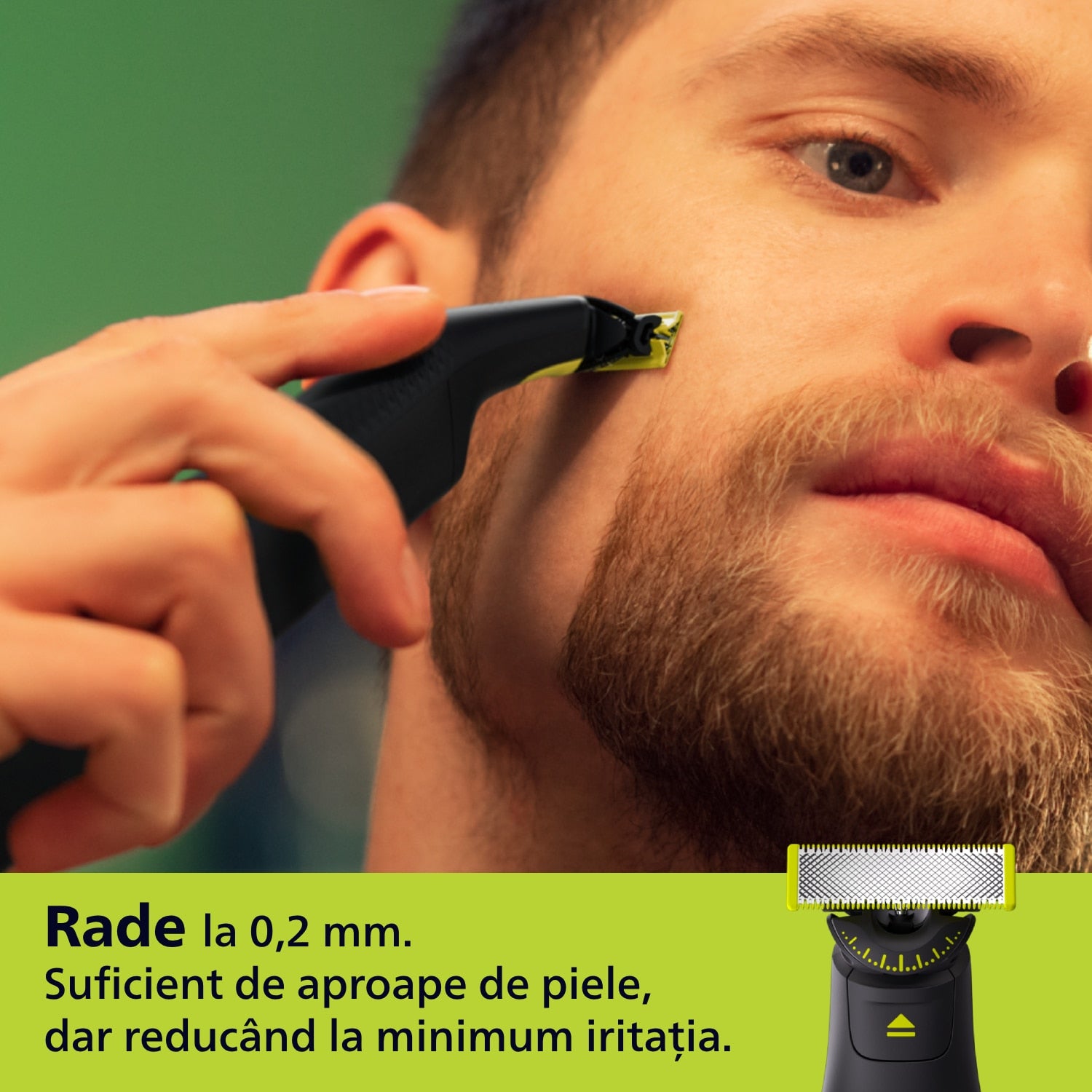 Rezerva OneBlade QP624/50, set fata si Corp: 2 lame 360 + 2 accesorii (pieptene pentru corp si accesoriu pentru protectie a zonelor intime/sensibile)