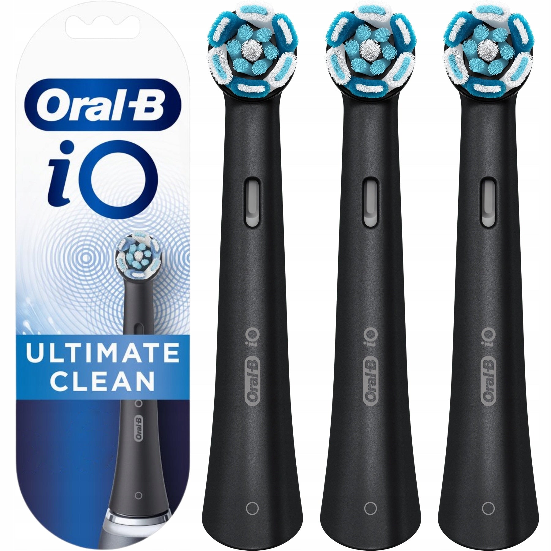 Set Rezerve periuta de dinti electrica Oral-B iO Ultimate Clean, Negru, 3 buc