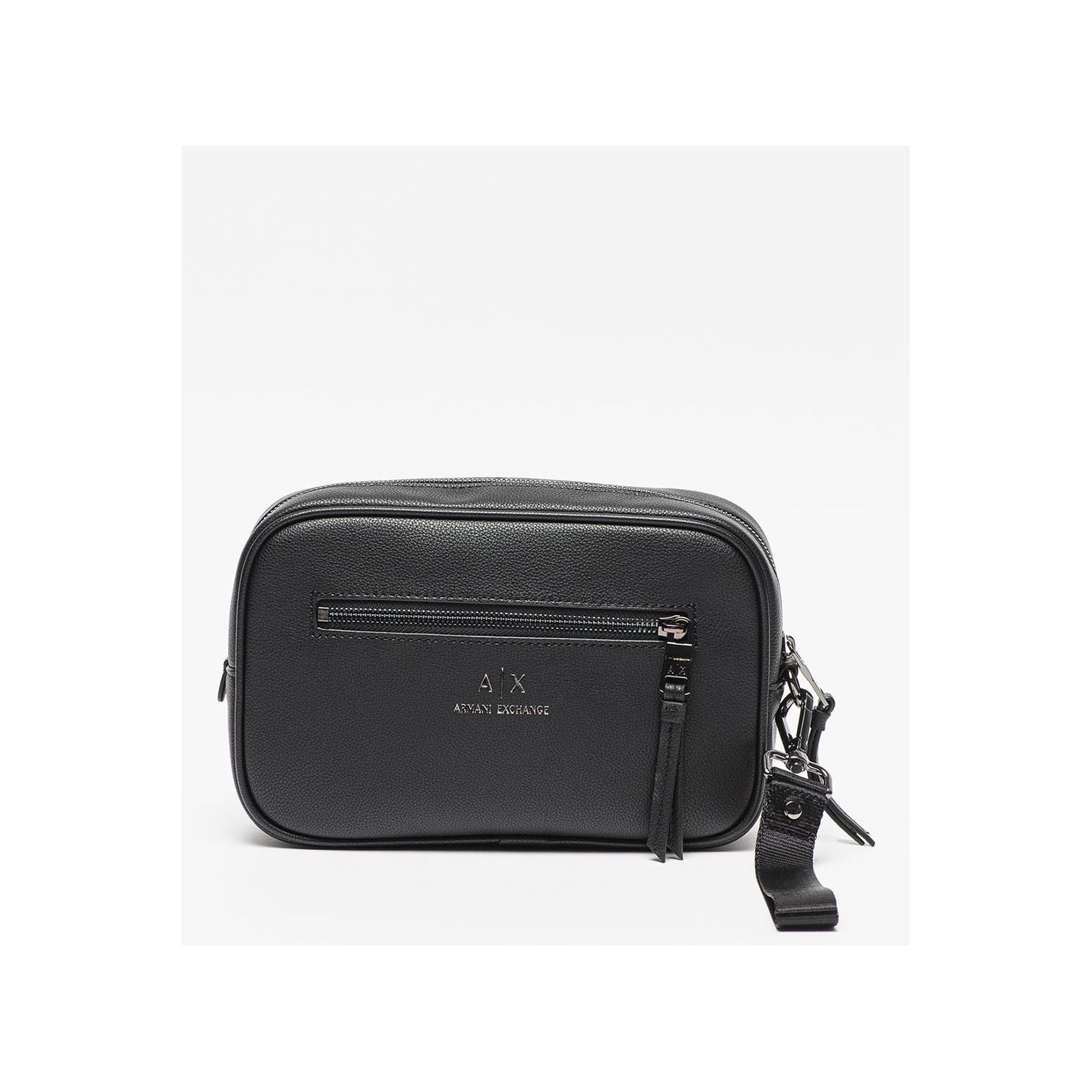 ARMANI EXCHANGE, Geanta cu bareta detasabila pentru incheietura, Negru