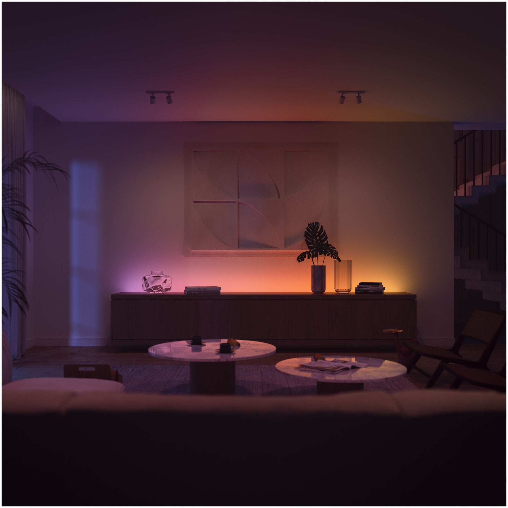 Extensie banda LED RGB inteligenta Philips Hue Gradient Lightstrip, 12.3W, 900 lm, lumina alba si colorata, IP20, Silicon, 100 cm