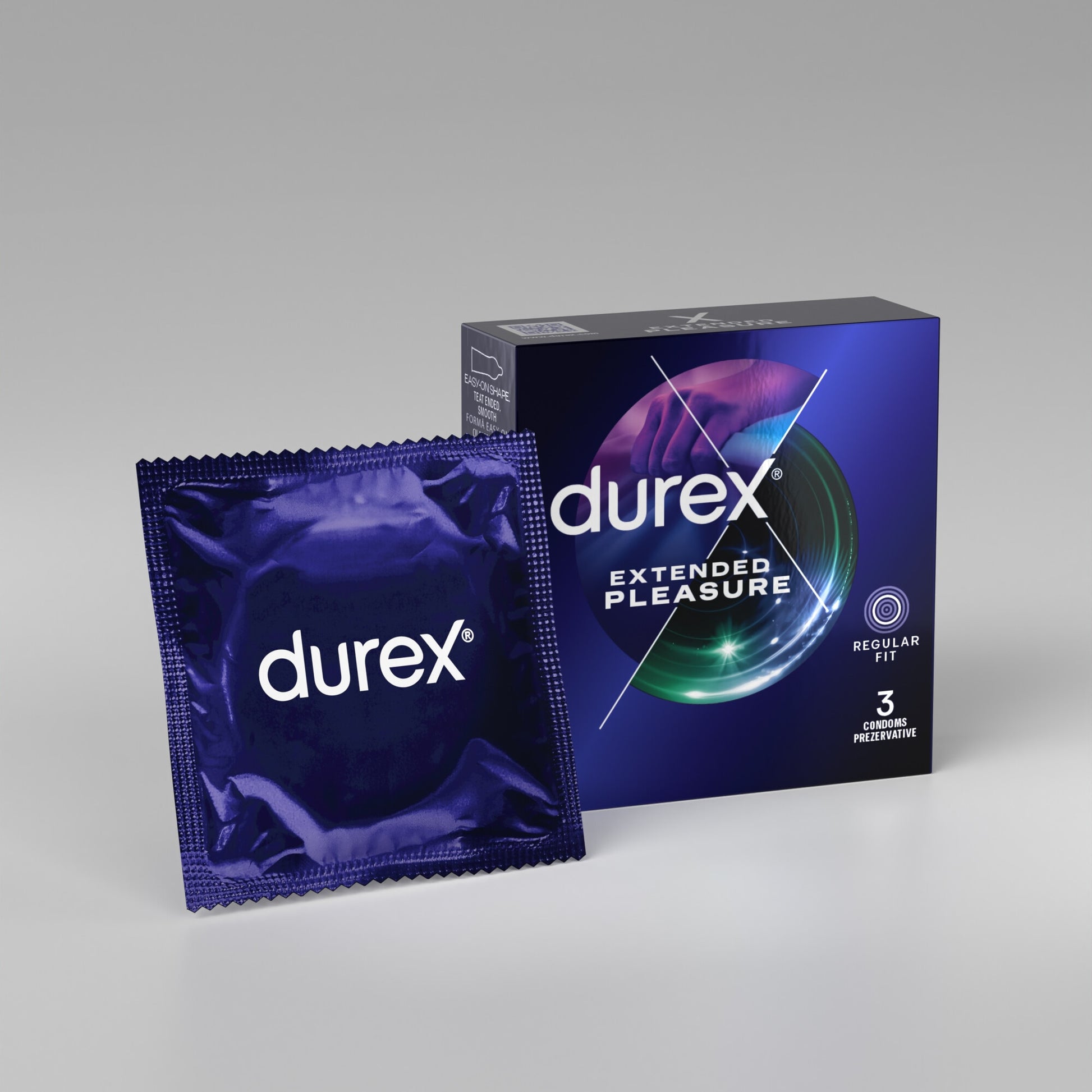 Prezervative Durex Extended Pleasure, 3 buc