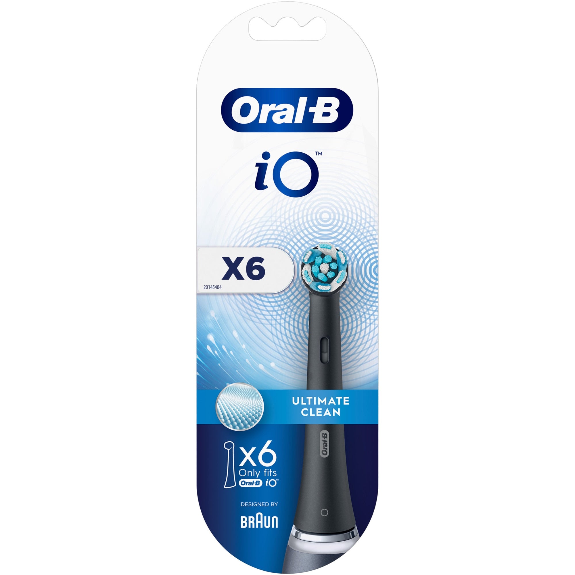 Rezerve periuta de dinti electrica Oral-B iO Ultimate Clean, compatibile doar cu seria iO, 6 buc, Negru