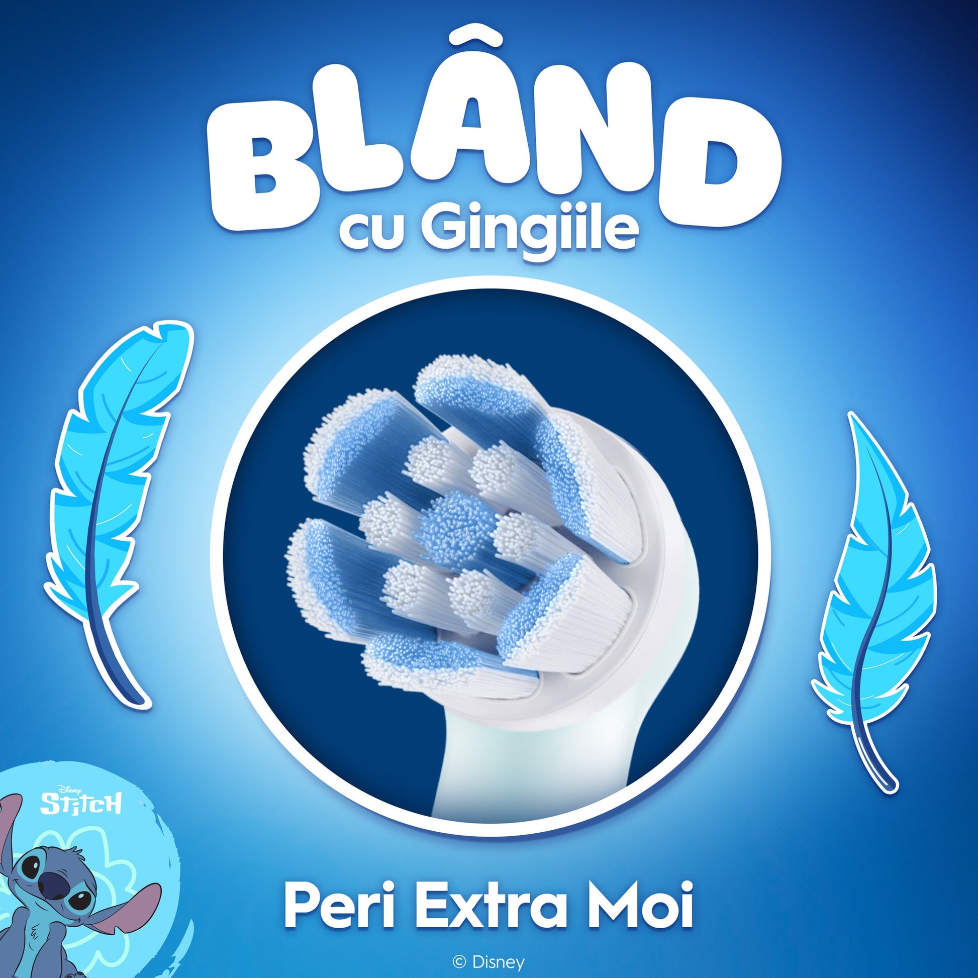 Rezerve periuta de dinti electrica Oral-B iO Kids Disney Stitch, pentru copii cu varsta peste 6 Ani, 4 bucati