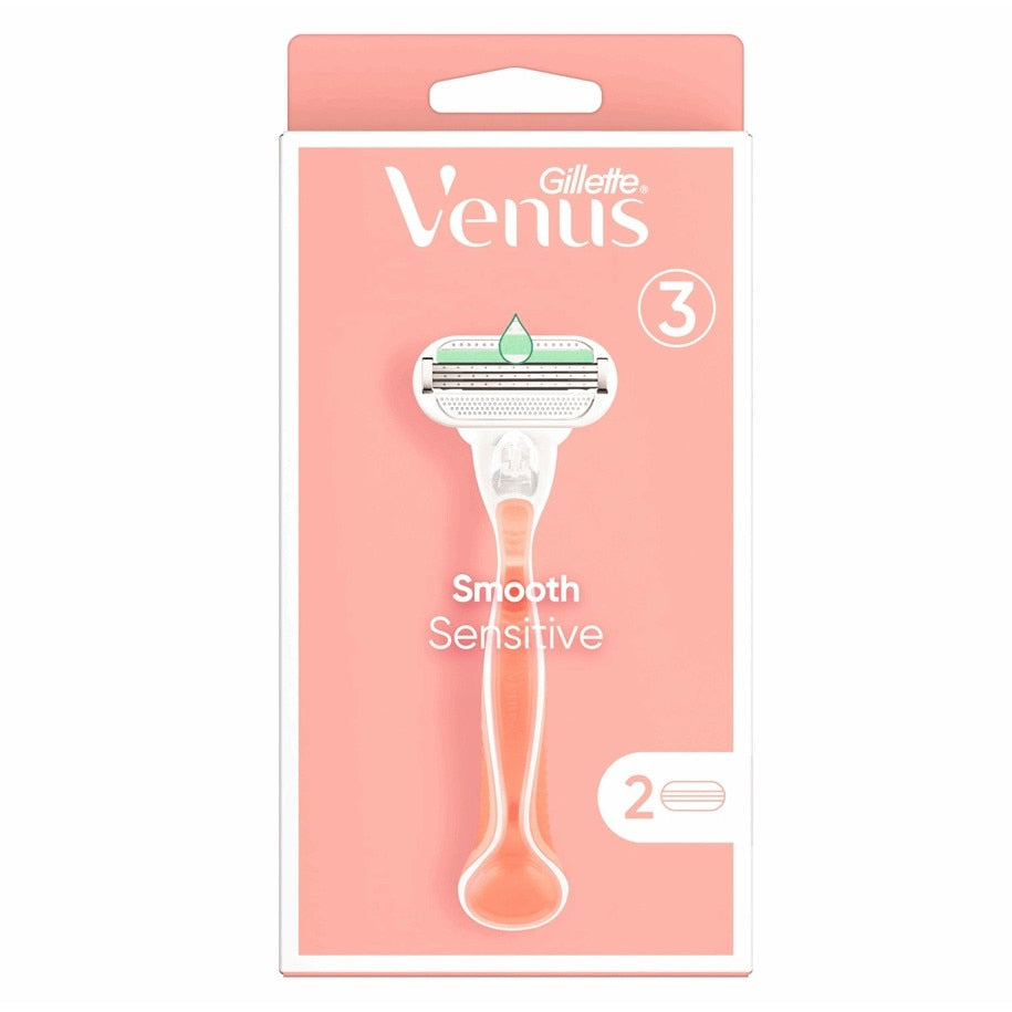 Aparat de ras pentru femei Gillette Venus Smooth Sensitive cu 1 rezerva, roz