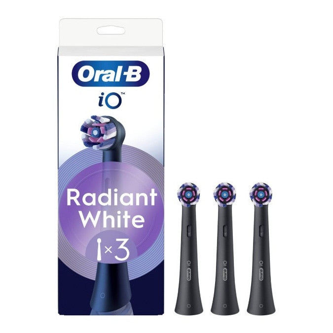 Set Rezerve periuta de dinti electrica Oral-B iO Radiant White, Negru, 3 buc