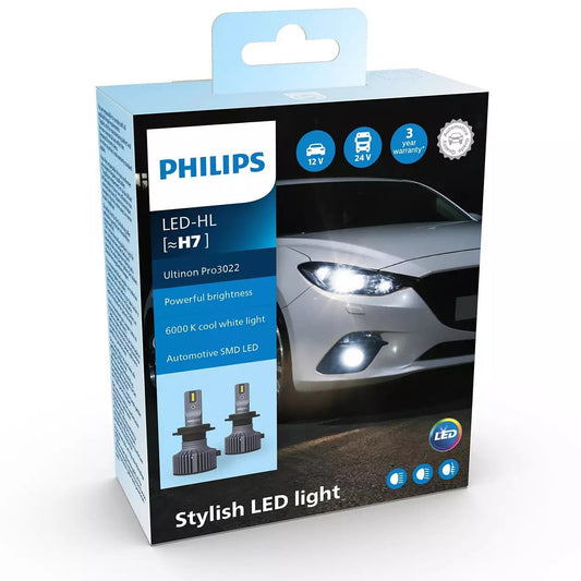 Set 2 leduri auto Ultinon Pro3022 H7, 20 W, 6000 K, 12 / 24 V