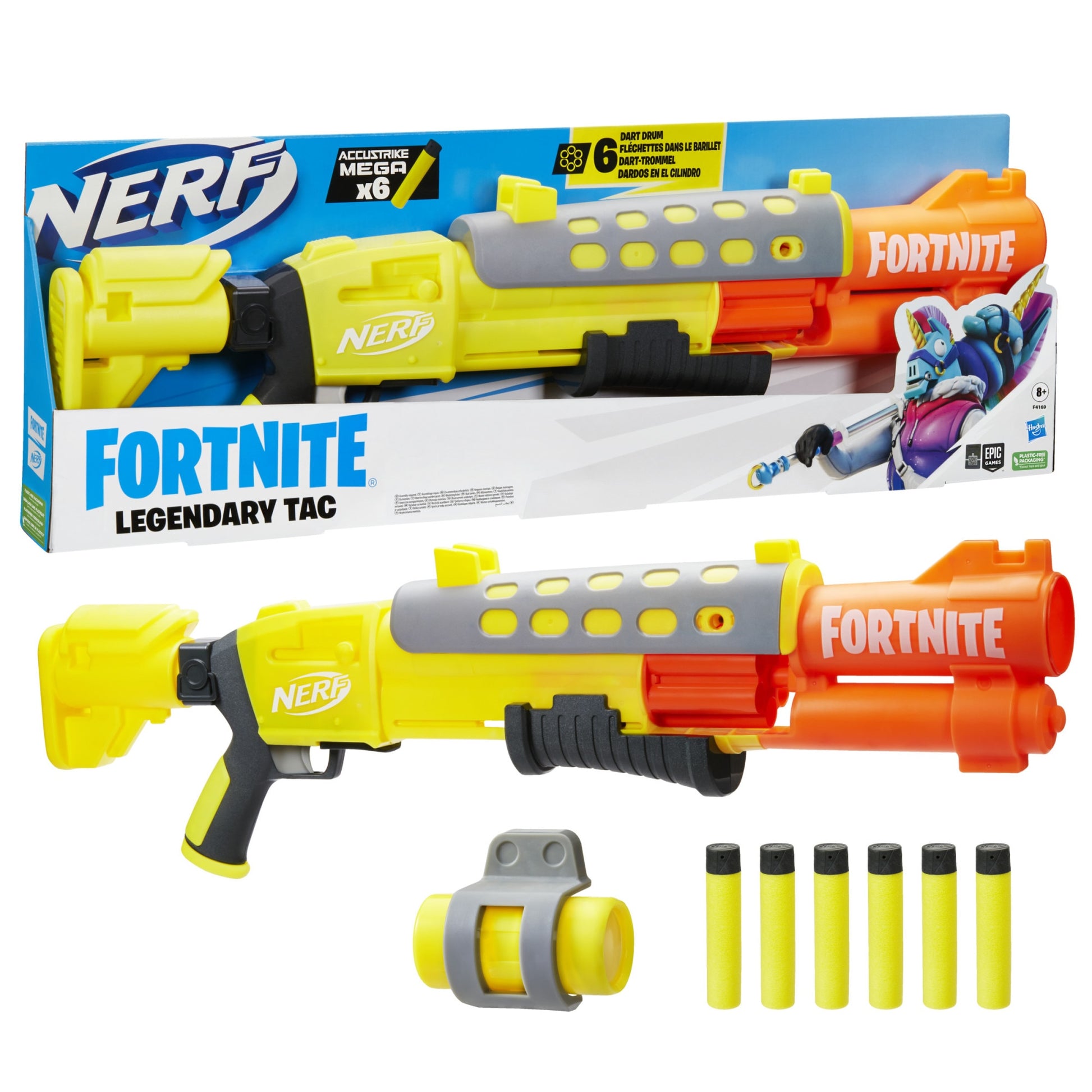 Blaster Nerf Fortnite - Legendary Tac, 6 proiectile