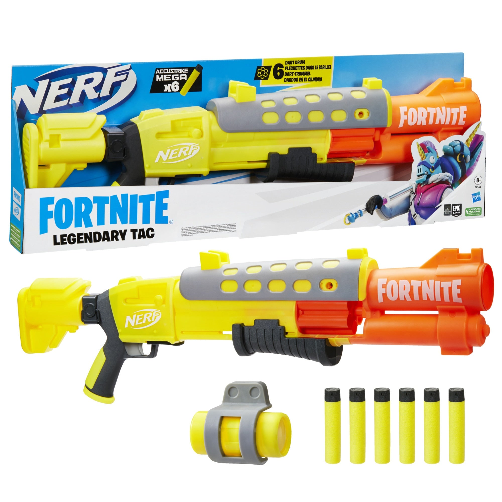 Blaster Nerf Fortnite - Legendary Tac, 6 proiectile