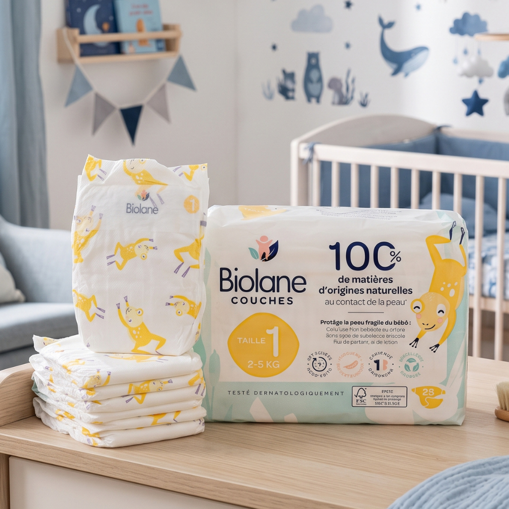 Scutece Naturale Biolane Marimea 1 (2-5 kg), 28 buc