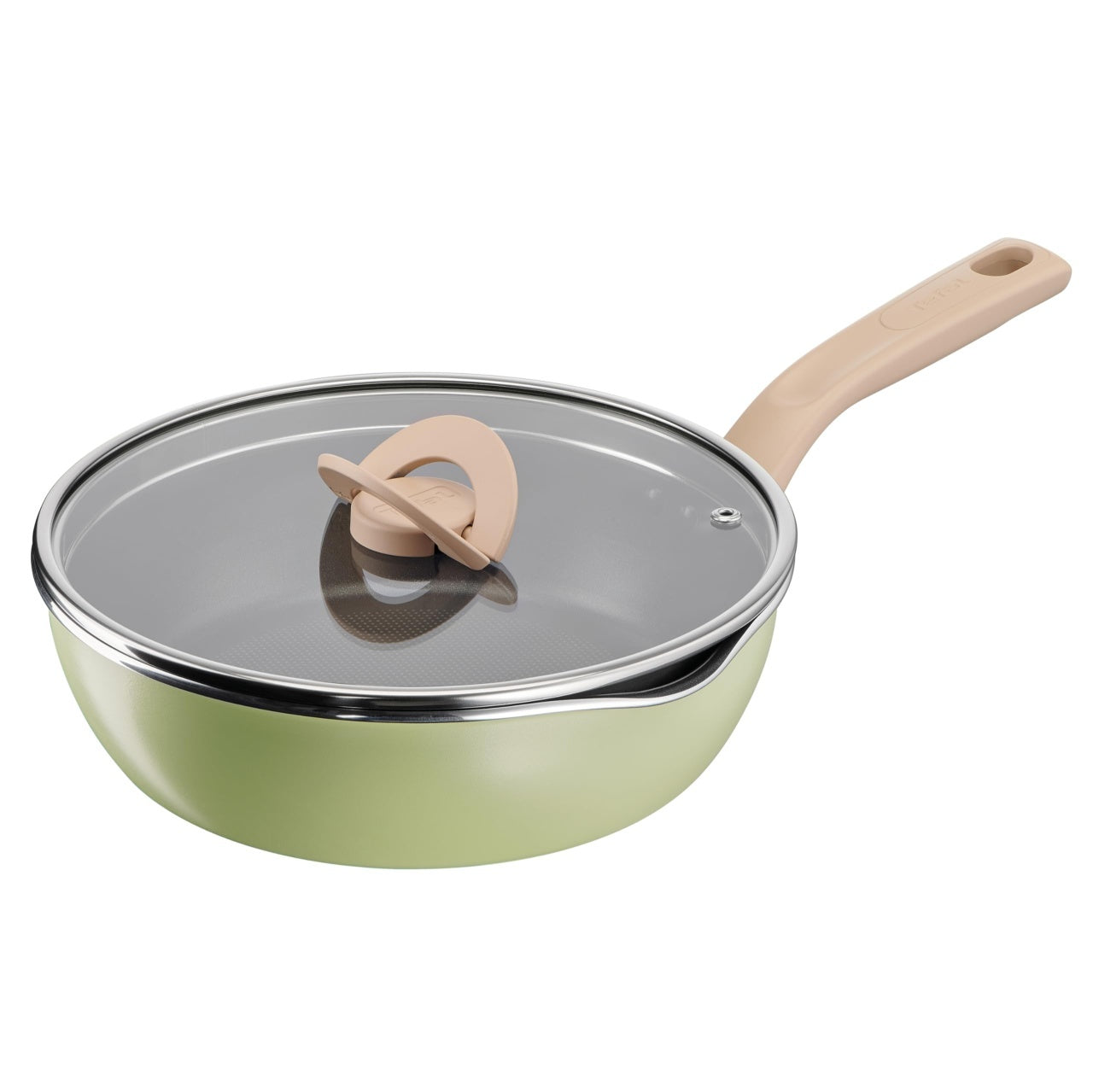 Tigaie multifunctionala Tefal One Pick Pot G1748704 24 cm antiaderenta tehnologie Thermo-Signal verde elegant