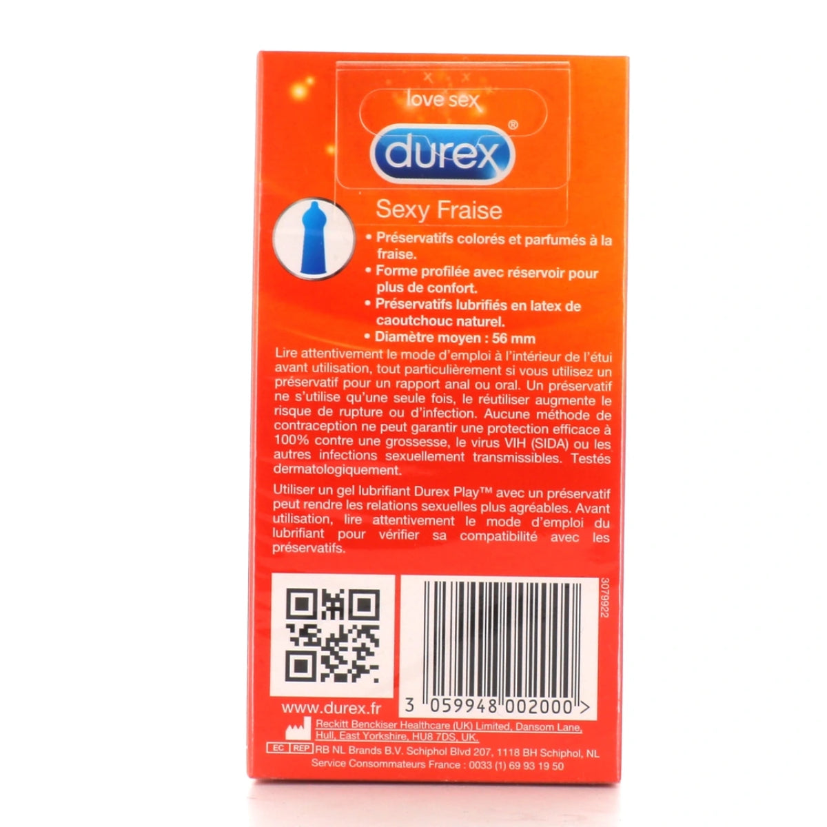 Durex Préservatifs Sexy Fraise